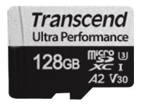 Transcend 340S - Flash-muistikortti - 128 Gt - A2 / Video Class V30 / UHS-I U3 / Class10 - microSDXC TS128GUSD340S