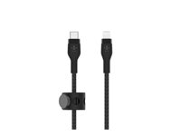 Belkin BOOST CHARGE - Salamakaapeli - 24 pin USB-C uros to Lightning uros - 2 m - musta CAA011BT2MBK