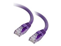 C2G Cat5e Booted Unshielded (UTP) Network Patch Cable - Kytkentäkaapeli - RJ-45 (uros) to RJ-45 (uros) - 50 cm - UTP - CAT 5e - valettu, piikitön, säikeinen - violetti 83658