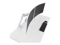 Ergotron HX - Kit de montage (poignée, bras articulé, fixation par pince pour bureau, montage par passe-câble, 2 pivots, arc charnière, extension) - Technologie brevetée Constant Force - pour 2 écrans LCD - blanc - Taille d'écran : jusqu'à 32 pouces 45-476-216