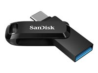 SanDisk Ultra Dual Drive Go - USB Flash-asema - 256 Gt - USB 3.2 Gen 1 / USB-C - musta SDDDC3-256G-G46