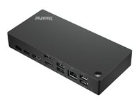 Lenovo ThinkPad Universal USB-C Smart Dock - Telakointiasema - USB-C - HDMI, 2 x DP - 1GbE - 135 watti(a) - Campus - Eurooppa malleihin ThinkPad E14 Gen 3; T14s Gen 2; X1 Carbon Gen 9; X1 Yoga Gen 6 40B20135EU