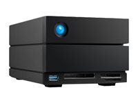 LaCie 2big Dock STLG40000400 - Kiintolevyasemaryhmä - 40 Tt - 2 telineet (SATA-600) - HDD 20 Tt x 2 - Thunderbolt 3, USB 3.2 Gen 2 (ulkoinen) - sekä 5 vuoden tietojen palautuksen huoltosuunnitelma STLG40000400