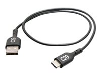 C2G 1.5ft USB C to USB A Adapter Cable - USB 2.0 - 480Mbps - M/M - USB-kaapeli - 24 pin USB-C (uros) to USB (uros) - USB 2.0 - 50 cm - musta C2G28884