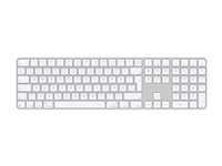Apple Magic Keyboard with Touch ID and Numeric Keypad - Tangentbord - USB-C - trådlös - Bluetooth - QWERTY - dansk - vita tangenter MXK73DK/A