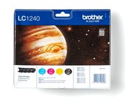 Brother LC1240 Value Pack - 4-pack - svart, gul, cyan, magenta - original - blister - bläckpatron - för Brother DCP-J525W, DCP-J725DW, DCP-J925DW LC1240VALBP