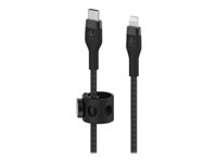 Belkin BoostCharge - Lightning-kabel - USB-C hane till Lightning hane - 1 m - svart CAA011BT1MBK
