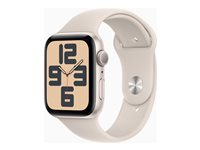 Apple Watch SE (GPS) - 2. sukupolvi - 44 mm - alumiini tähtitaivas - älykello kanssa urheiluranneke - tekstiili - tähtivalo pannan koko: M/L - 32 Gt - Wi-Fi, Bluetooth - 32.9 g MRE53KS/A