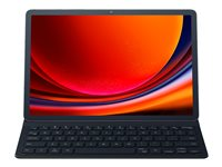 Samsung EF-DX710 - Näppäimistö- ja kalvokotelo (kirjankansi) - ohut - Bluetooth, POGO pin - musta näppäimistö, musta kotelo malleihin Galaxy Tab S9, Tab S9 FE EF-DX710BBEGSE