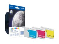 Brother LC1000 RainbowPack - 3-pack - gul, cyan, magenta - original - bläckpatron - för Brother DCP-330, 350, 353, 540, 560, 750, 770, MFC-465, 5460, 5860, 660, 680, 845, 885 LC1000RBWBPDR
