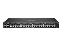 HPE Aruba 6000 48G 4SFP Switch - Kytkin - L3 - Hallinnoitu - 48 x 10/100/1000 + 4 x Gigabit SFP - sivusta sivuun ilmavirtaus - telineeseen asennettava - AC 100 - 127 V / 200 - 240 V R8N86A#ABB