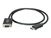 C2G 1m DisplayPort to VGA Adapter Cable - DP to VGA - Black - DisplayPort -kaapeli - DisplayPort (uros) to HD-15 (VGA) (uros) - 1 m - musta 84331