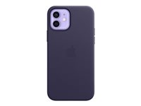 Apple - Suojaava kotelo matkapuhelimelle - MagSafella - nahka - syvä violetti malleihin iPhone 12, 12 Pro MJYR3ZM/A