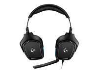 Logitech Gaming Headset G432 - Kuulokkeet + mikrofoni - 7.1 kanava - täysikokoinen - langallinen - USB, 3,5 mm jakkiliitin - musta 981-000770