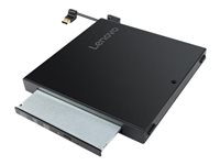 Lenovo ThinkCentre Tiny IV DVD-ROM Kit - Levyasema - DVD-ROM - 16x - USB 2.0 - ulkoinen malleihin ThinkCentre M70; M70q Gen 2; M75q Gen 2; M80; M90; M90q Gen 2; ThinkStation P340; P350 4XA0N06918