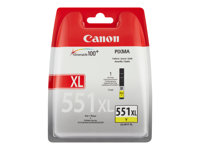 Canon CLI-551Y XL - 11 ml - Tuottoisa - keltainen - alkuperäinen - pakkaus turvajärjestelmällä - mustesäiliö malleihin PIXMA iP8750, iX6850, MG5550, MG5650, MG5655, MG6450, MG6650, MG7150, MG7550, MX725, MX925 6446B004