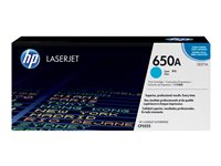 HP 650A - Sinivihreä - alkuperäinen - LaserJet - väriainekasetti (CE271A) malleihin Color LaserJet Enterprise CP5520, CP5525, M750 CE271A