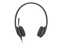 Logitech USB Headset H340 - Kuuloke + mikrofoni - korvien päällä - langallinen 981-000475