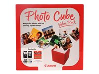 Canon PG-560/CL-561 Photo Value Pack - Kiiltävä - 0.27 mm - 2 pakettia - väri (sinivihreä, sinipunainen, keltainen), pigmentoitu musta - alkuperäinen - laatikko - mustesäiliö / paperisarja malleihin PIXMA TS5350, TS5351, TS5352, TS5353, TS7450, TS7451 3713C007