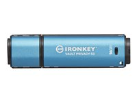 Kingston IronKey Vault Privacy 50 Series - USB Flash-asema - salattu - 16 Gt - USB 3.2 Gen 1 - TAA-yhteensopiva IKVP50/16GB