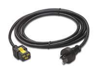 APC - Virtajohto - IEC 60320 C19 to AS/NZS 3112 (uros) - Vaihtovirta 240 V - 15 A - 3 m - musta - Australia malleihin P/N: SMT2200I-AR, SMT2200R2I-AR, SMT3000I-AR, SMT3000R2I-AR, SMX3000HVTUS, SRT10RMXLIX806 AP8754