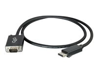 C2G 2m DisplayPort to VGA Adapter Cable - DP to VGA - Black - DisplayPort -kaapeli - DisplayPort (uros) to HD-15 (VGA) (uros) - 2 m - musta 84332