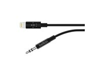 Belkin - Lightning to headphone jack -kaapeli - Lightning uros to mini-phone stereo 3.5 mm uros - 91.4 cm - musta AV10172BT03-BLK