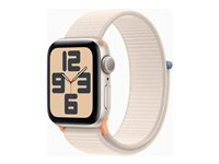 Apple Watch SE (GPS) - 2. sukupolvi - 40 mm - star white - älykello kanssa urheiluranneke - tekstiili - star white - 32 Gt - Wi-Fi, Bluetooth - 26.4 g MR9W3KS/A