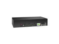 APC NetShelter - Automaattinen siirtokytkin (telineasennettava) - AC 207-253 V - 7400 VA - 1-vaiheinen - Ethernet 10/100/1000, USB - lähtöliittimet: 18 - 2U - 2.44 m johto - musta AP4424A