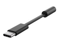 Microsoft Surface Audio Adapter - USB-C - kuulokeliitäntäsovitin - 24 pin USB-C uros to mini-phone stereo 3.5 mm naaras - musta LKZ-00003