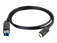 C2G 3m USB 3.1 Gen 1 USB Type C to USB B Cable M/M - USB C Cable Black - USB-kaapeli - USB Type B (uros) to 24 pin USB-C (uros) - USB 3.1 - 3 m - musta 88867