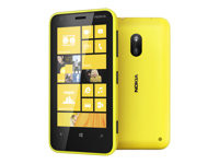 Nokia Lumia 620 - Windows smartphone - 3G - 8 Gt + microSDHC paikka - 3.8" - 800 x 480 pikseliä - 5 megapikseliä - Windows Phone 8 - keltainen 0023L53