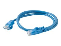 C2G Cat6 Booted Unshielded (UTP) Network Patch Cable - Kytkentäkaapeli - RJ-45 (uros) to RJ-45 (uros) - 5 m - UTP - CAT 6 - valettu, piikitön, säikeinen - sininen 83390