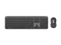 Logitech Signature Slim Combo MK950 for Business - Sats med tangentbord och mus - trådlös - Bluetooth 5.1 LE - QWERTY - Nordisk - grafit 920-012512