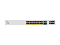 Cisco Catalyst 1300-24MGP-4X - Kytkin - L3 - Hallinnoitu - 16 x 10/100/1000 (PoE+) + 8 x 2.5G (PoE+) + 4 x 10 Gigabit SFP+ - telineeseen asennettava - PoE+ (195 W) C1300-24MGP-4X