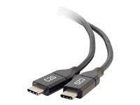C2G 3ft USB C Cable - USB C to USB C Cable - USB C 2.0 5A - 480 Mbps - M/M - USB-kaapeli - 24 pin USB-C (uros) käännettävä to 24 pin USB-C (uros) käännettävä - USB 2.0 - 30 V - 5 A - 91.4 cm - musta 28827