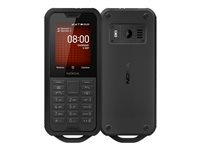 Nokia 800 Tough - 4G erikoispuhelin - Kaksois-SIM - RAM 512 Mt / sisäinen muisti 4 Gt - microSD slot - 320 x 240 pikseliä - rear camera 2 MP - musta rauta 16CNTB01A01