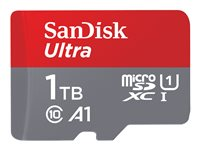 SanDisk Ultra - Flash-muistikortti (microSDXC to SD -adapteri sisältyvä) - 1 Tt - A1 / UHS-I U1 / Class10 - microSDXC UHS-I SDSQUA4-1T00-GN6MA