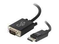C2G 2m DisplayPort to VGA Adapter Cable - DP to VGA - Black - DisplayPort -kaapeli - DisplayPort (uros) to HD-15 (VGA) (uros) - 2 m - musta 84332