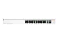 HPE Networking Instant On 1930 24G Class4 PoE 4SFP/SFP+ 195W Switch - Kytkin - L3 - Hallinnoitu - 24 x 10/100/1000 (PoE) + 4 x 1 Gigabit / 10 Gigabit SFP+ - telineeseen asennettava - PoE (195 W) JL683B